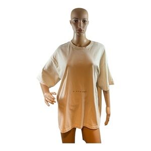 ZARA Women’s Beige Oversize Short Sleeve T Shirt Size Medium